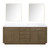 Lexora LVA80DR110 Abbey 80 inch W Grey Oak Double Sink Vanity Cabinet, Carrara Marble Top, and 36 in Mirrors