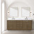 Lexora LVA80DR110 Abbey 80 inch W Grey Oak Double Sink Vanity Cabinet, Carrara Marble Top, and 36 in Mirrors