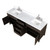 Lexora LVL80DK101 Laurel 80 inch W Brown Oak Double Sink Vanity Cabinet, Carrara Marble Top, and Faucet Set