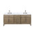 Lexora Laurel 80 inch W Grey Oak Double Sink Vanity Cabinet, Carrara Marble Top, and Faucet Set