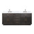 Lexora LVA80DK101 Abbey 80 inch W Brown Oak Double Sink Vanity Cabinet, Carrara Marble Top, and Faucet Set