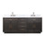 Lexora Abbey 80 inch W Brown Oak Double Sink Vanity Cabinet, Carrara Marble Top, and Faucet Set
