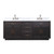 Lexora LVA80DJ101 Abbey 80 inch W Black Oak Double Sink Vanity Cabinet, Carrara Marble Top, and Faucet Set