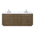Lexora LVA80DR101 Abbey 80 inch W Grey Oak Double Sink Vanity Cabinet, Carrara Marble Top, and Faucet Set