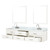 Lexora  LVC80DA111 Castor 80 in W x 22 in D White Double Bath Vanity, Carrara Marble Top, Faucet Set, and 36 in Mirrors