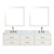 Lexora  LVC80DA111 Castor 80 in W x 22 in D White Double Bath Vanity, Carrara Marble Top, Faucet Set, and 36 in Mirrors