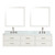 Lexora LVC80DA111 Castor 80 inch W White Double Sink Wall Hung Vanity Cabinet, Carrara Marble Top, Faucet Set, and 36 in Mirrors