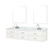 Lexora LVC80DA111 Castor 80 inch W White Double Sink Wall Hung Vanity Cabinet, Carrara Marble Top, Faucet Set, and 36 in Mirrors