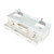 Lexora LVC80DA111 Castor 80 inch W White Double Sink Wall Hung Vanity Cabinet, Carrara Marble Top, Faucet Set, and 36 in Mirrors