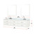 Lexora LVC80DA111 Castor 80 inch W White Double Sink Wall Hung Vanity Cabinet, Carrara Marble Top, Faucet Set, and 36 in Mirrors