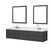 Lexora Castor 80 inch W Black Double Sink Wall Hung Vanity Cabinet, Carrara Marble Top, Faucet Set, and 36 in Mirrors