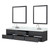 Lexora LVC80DL111 Castor 80 inch W Black Double Sink Wall Hung Vanity Cabinet, Carrara Marble Top, Faucet Set, and 36 in Mirrors