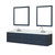 Lexora LVC80DE111 Castor 80 inch W Blue Double Sink Wall Hung Vanity Cabinet, Carrara Marble Top, Faucet Set, and 36 in Mirrors