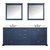 Lexora LVD80DE311 Dukes 80 in. W Navy Blue Double Sink Vanity Cabinet, Cultured Marble Top, Faucet Set, and 30 in. Mirrors
