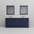 Lexora Dukes 80 in. W Navy Blue Double Sink Vanity Cabinet, Cultured Marble Top, Faucet Set, and 30 in. Mirrors