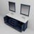 Lexora LVD80DE311 Dukes 80 in. W Navy Blue Double Sink Vanity Cabinet, Cultured Marble Top, Faucet Set, and 30 in. Mirrors