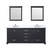 Lexora  LVD80DG311 Dukes 80 in. W x 22 in. D Espresso Double Bath Vanity, Cultured Marble Top, Faucet Set, and 30 in. Mirrors