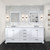 Lexora  LVD80DA311 Dukes 80 in. W x 22 in. D White Double Bath Vanity, Cultured Marble Top, Faucet Set, and 30 in. Mirrors