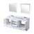 Lexora LVD80DA311 Dukes 80 in. W White Double Sink Vanity Cabinet, Cultured Marble Top, Faucet Set, and 30 in. Mirrors