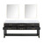Lexora Norwalk 80 inch W Black Oak Double Sink Vanity Cabinet, Carrara Marble Top, and 36 in Mirrors