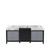 Lexora LZ342280DLIS000 Zilara 80 inch W Black and Grey Double Sink Vanity Cabinet and Castle Grey Marble Top