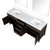 Lexora LVL80DK110 Laurel 80 inch W Brown Oak Double Sink Vanity Cabinet, Carrara Marble Top, and 36 in Mirrors