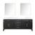 Lexora LVL80DJ110 Laurel 80 inch W Black Oak Double Sink Vanity Cabinet, Carrara Marble Top, and 36 in Mirrors