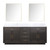 Lexora LVA80DK110 Abbey 80 inch W Brown Oak Double Sink Vanity Cabinet, Carrara Marble Top, and 36 in Mirrors