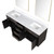 Lexora LVA80DK110 Abbey 80 inch W Brown Oak Double Sink Vanity Cabinet, Carrara Marble Top, and 36 in Mirrors
