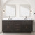 Lexora LVA80DK110 Abbey 80 inch W Brown Oak Double Sink Vanity Cabinet, Carrara Marble Top, and 36 in Mirrors