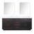 Lexora Abbey 80 inch W Black Oak Double Sink Vanity Cabinet, Carrara Marble Top, and 36 in Mirrors