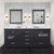 Lexora Dukes 80 in. W Espresso Double Sink Vanity Cabinet, Carrara Marble Top, and Faucet Set