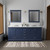 Lexora LVD80DE101 Dukes 80 in. W Navy Blue Double Sink Vanity Cabinet, Carrara Marble Top, and Faucet Set