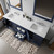 Lexora Dukes 80 in. W Navy Blue Double Sink Vanity Cabinet, Carrara Marble Top, and Faucet Set