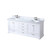 Lexora Dukes 80 in. W White Double Sink Vanity Cabinet, Carrara Marble Top, and Faucet Set