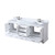 Lexora Dukes 80 in. W White Double Sink Vanity Cabinet, Carrara Marble Top, and Faucet Set