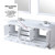 Lexora Dukes 80 in. W White Double Sink Vanity Cabinet, Carrara Marble Top, and Faucet Set
