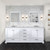 Lexora Dukes 80 in. W White Double Sink Vanity Cabinet, Carrara Marble Top, and Faucet Set