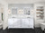 Lexora LVD80DA101 Dukes 80 in. W White Double Sink Vanity Cabinet, Carrara Marble Top, and Faucet Set