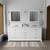 Lexora Dukes 80 in. W White Double Sink Vanity Cabinet, Carrara Marble Top, and Faucet Set
