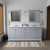 Lexora Dukes 80 in. W Dark Grey Double Sink Vanity Cabinet, Carrara Marble Top, and Faucet Set