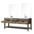 Lexora LVN80DR111 Norwalk 80 inch W Grey Oak Double Sink Vanity Cabinet, Carrara Marble Top, Faucet Set, and 36 in Mirrors