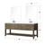 Lexora LVN80DR111 Norwalk 80 inch W Grey Oak Double Sink Vanity Cabinet, Carrara Marble Top, Faucet Set, and 36 in Mirrors