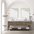 Lexora LVN80DR111 Norwalk 80 inch W Grey Oak Double Sink Vanity Cabinet, Carrara Marble Top, Faucet Set, and 36 in Mirrors