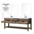 Lexora LVN80DR111 Norwalk 80 inch W Grey Oak Double Sink Vanity Cabinet, Carrara Marble Top, Faucet Set, and 36 in Mirrors
