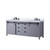 Lexora LVM80DB101 Marsyas 80 inch W Dark Grey Double Sink Vanity Cabinet, Carrara Marble Countertop and Faucet Set
