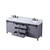 Lexora LVM80DB101 Marsyas 80 inch W Dark Grey Double Sink Vanity Cabinet, Carrara Marble Countertop and Faucet Set