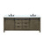 Lexora LVM80DK201 Marsyas 80 inch W Rustic Brown Double Sink Vanity Cabinet, White Quartz Countertop and Faucet Set