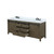 Lexora LVM80DK201 Marsyas 80 inch W Rustic Brown Double Sink Vanity Cabinet, White Quartz Countertop and Faucet Set