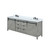 Lexora Marsyas 80 inch W Ash Grey Double Sink Vanity Cabinet, White Quartz Countertop and Faucet Set